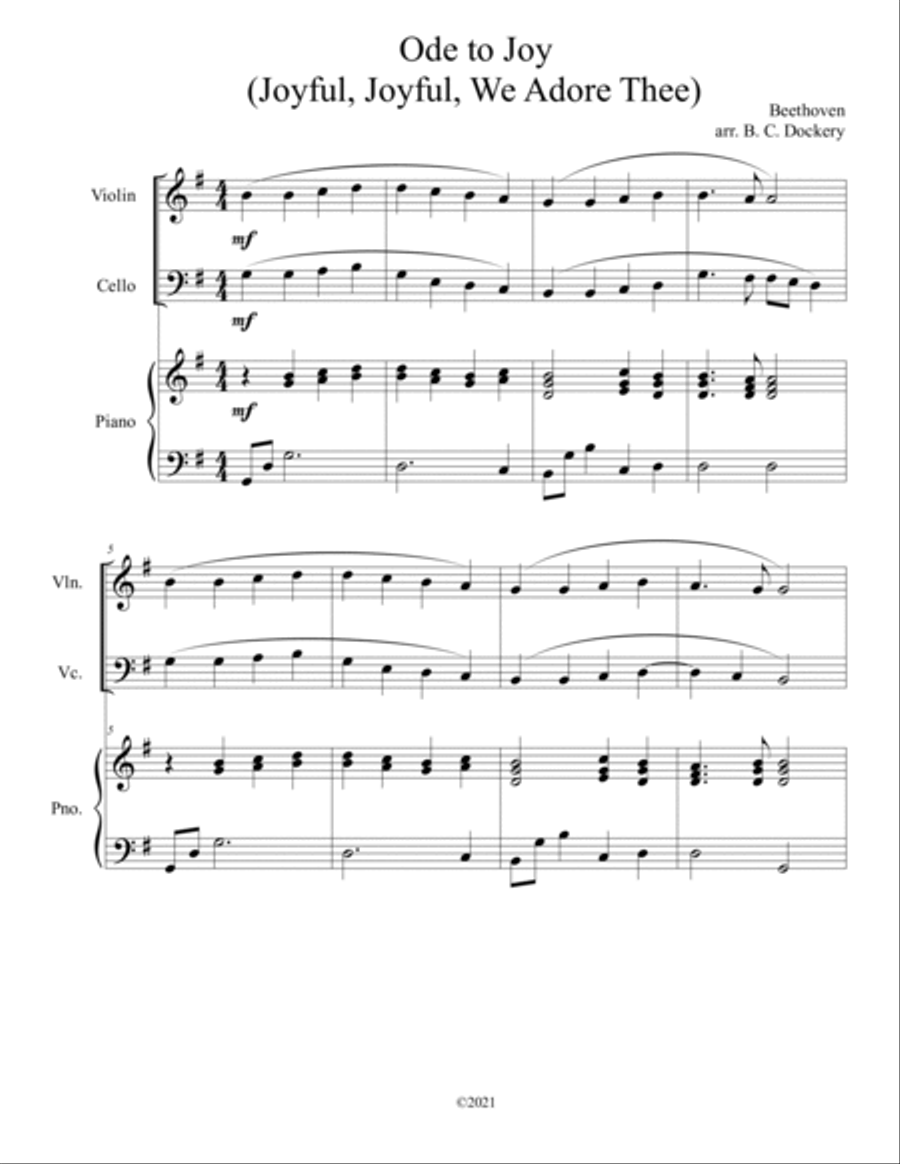 10 Easter Duets for Violin and Cello with Piano Accompaniment - Volume 1 Piano Trio scores gallery preview page 3