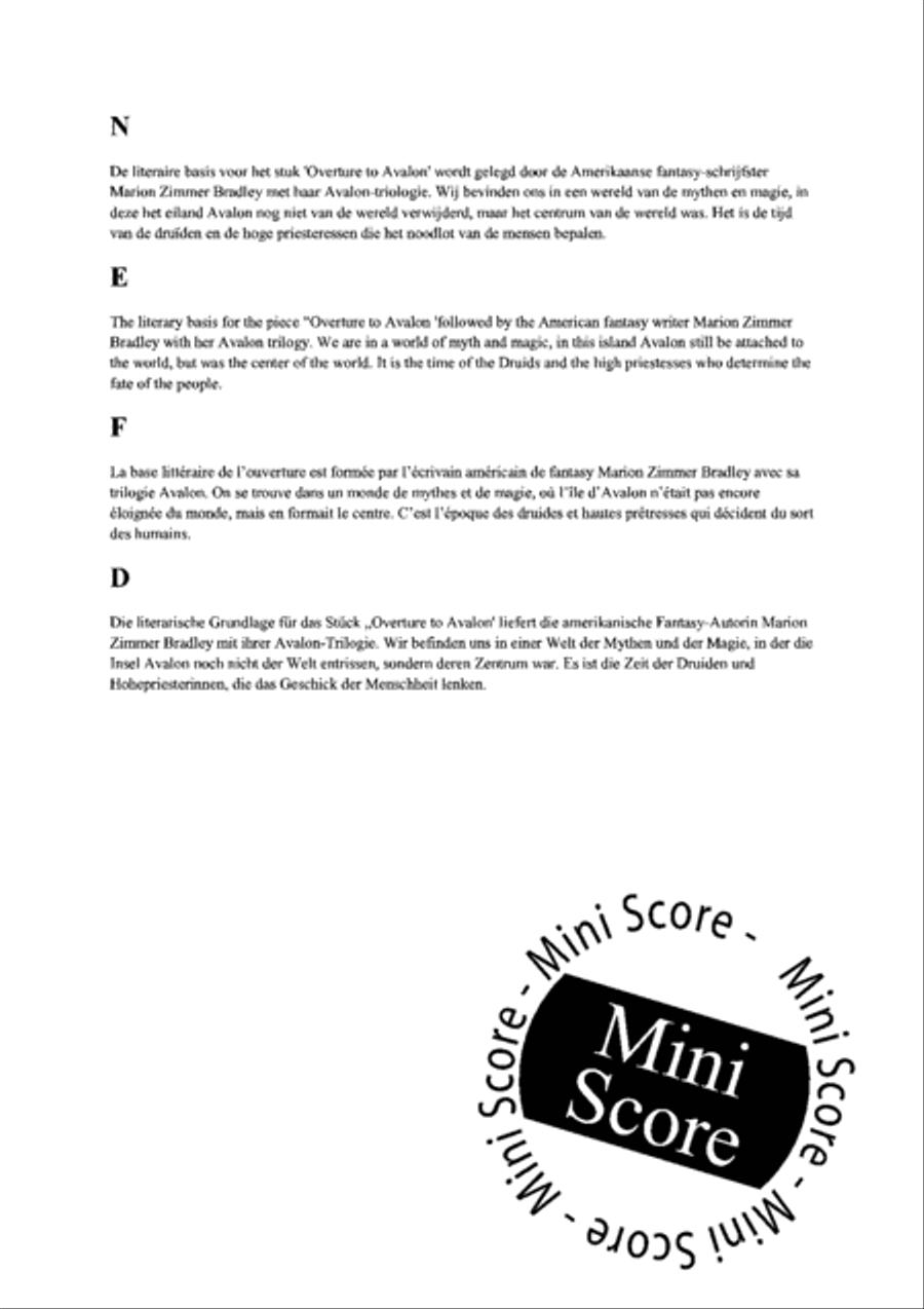 Overture to Avalon Concert Band scores gallery preview page 6