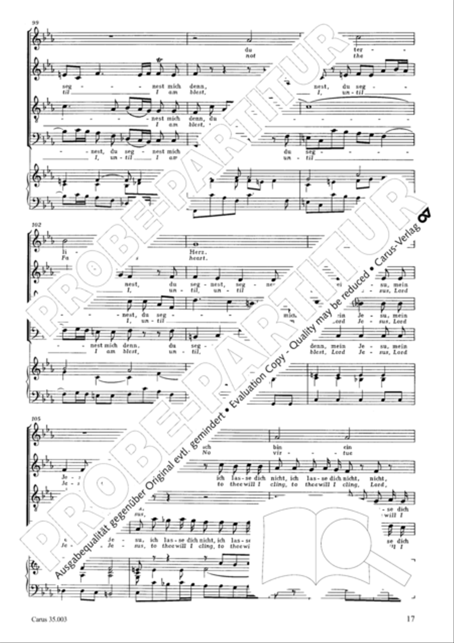 Lord, do not depart until I am blessed (Ich lasse dich nicht, du segnest mich denn) 4-Part scores gallery preview page 18