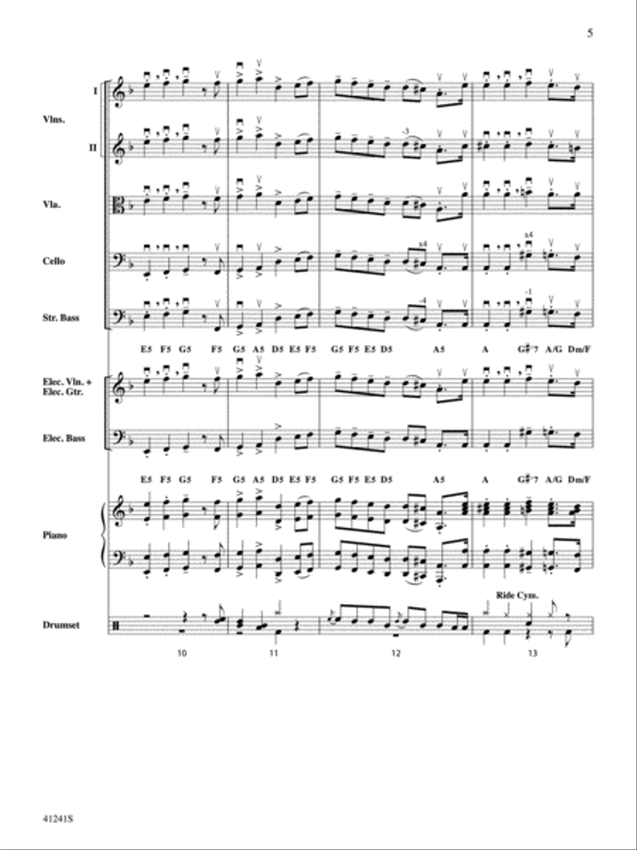 The March of the Kings / Hark the Herald Angels Sing: Score String Orchestra scores gallery preview page 5
