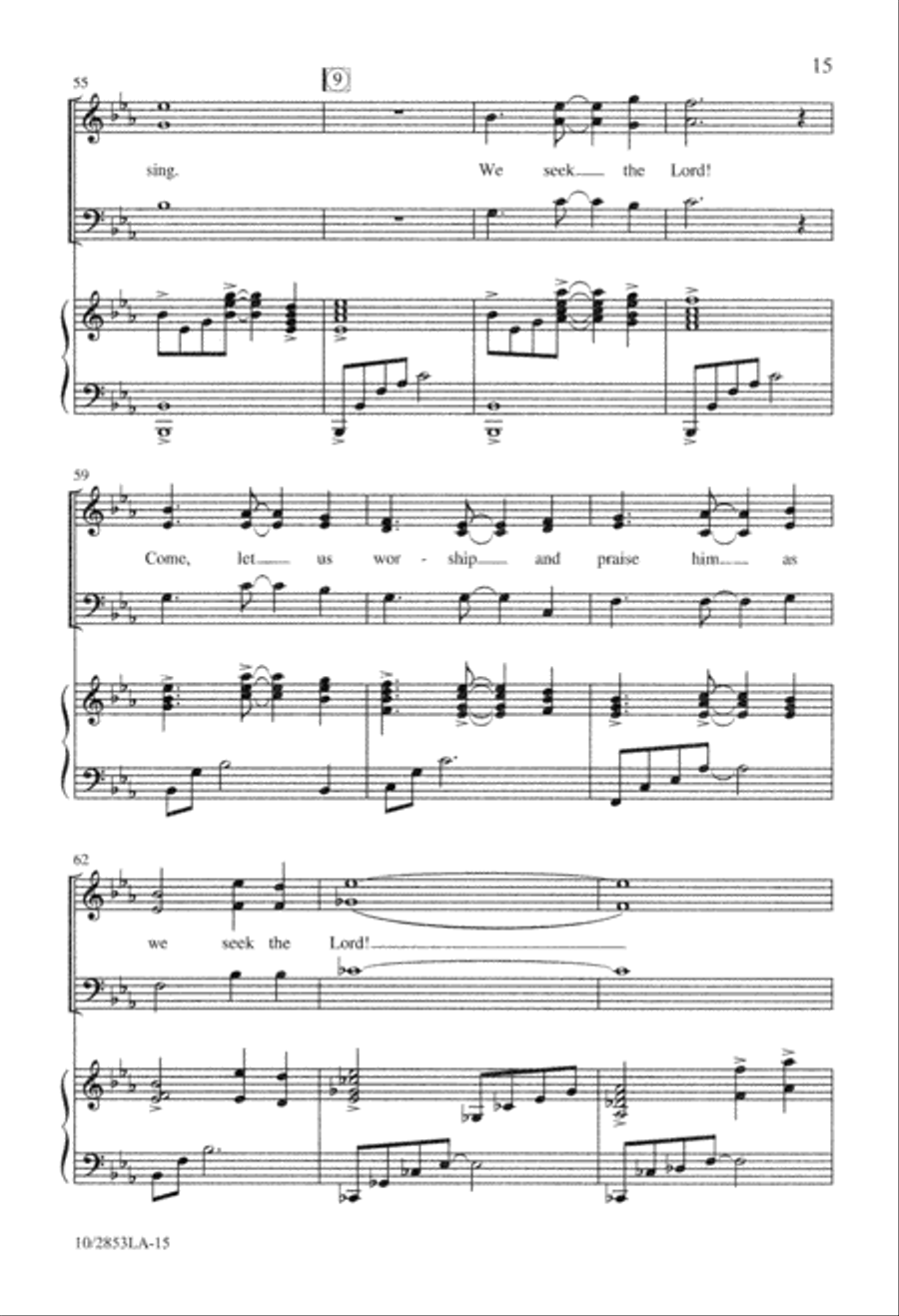 We Seek the Lord We Seek the Lord 3-Part scores gallery preview page 15