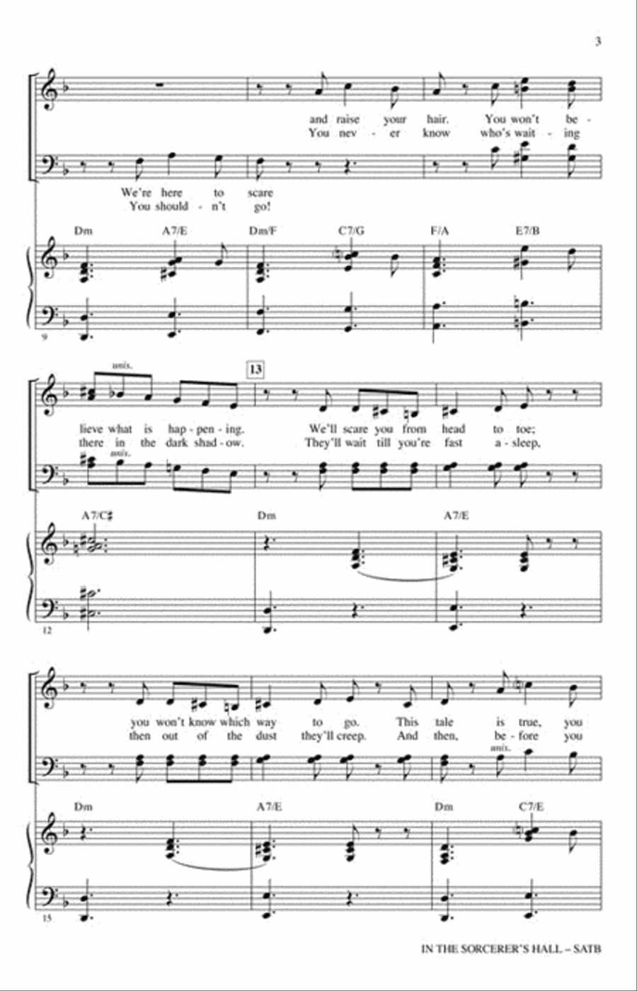 In the Sorcerer's Hall In the Sorcerer's Hall Choir scores gallery preview page 3