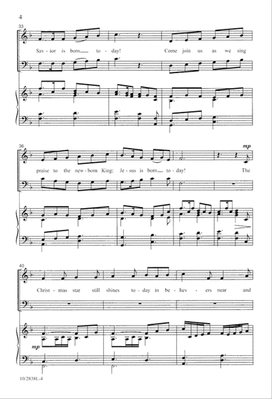 Jesus is Born Today Jesus is Born Today 4-Part scores gallery preview page 4