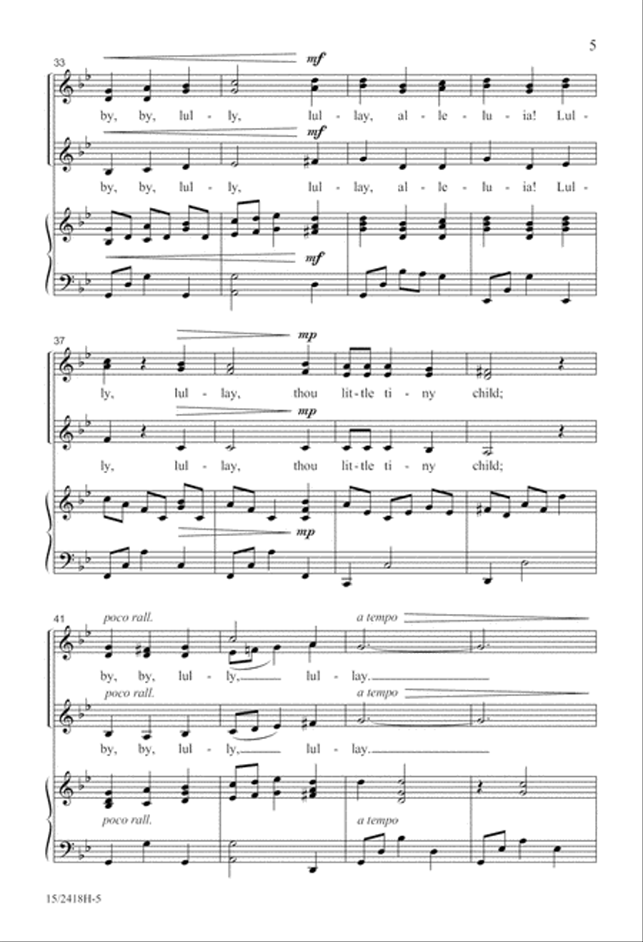 Lullay Alleluia SSA scores gallery preview page 6