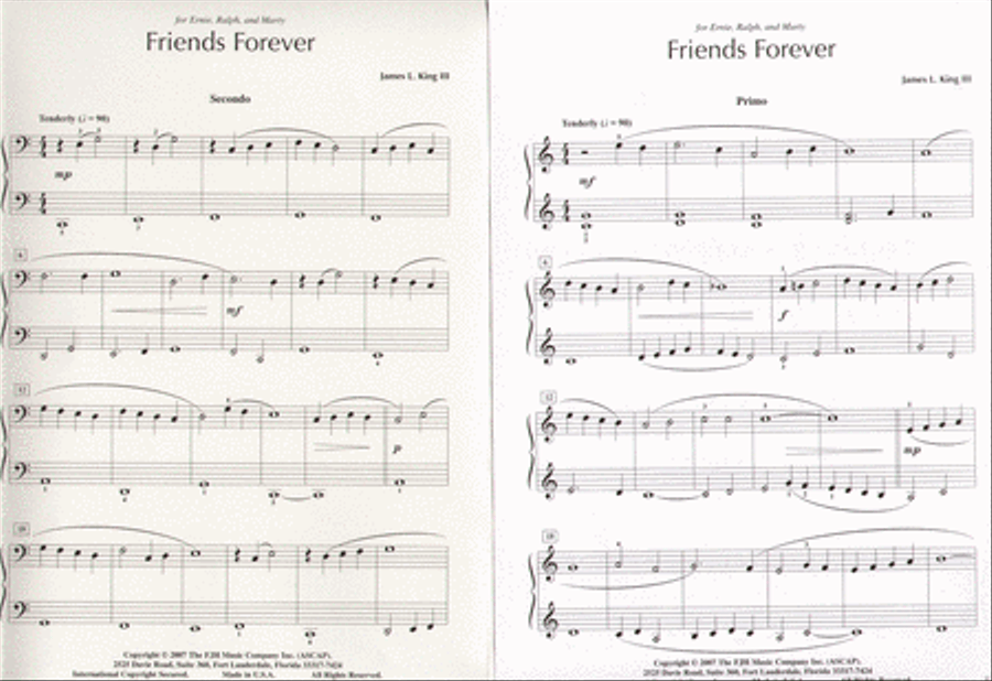 Friends Forever Easy Piano scores gallery preview page 3