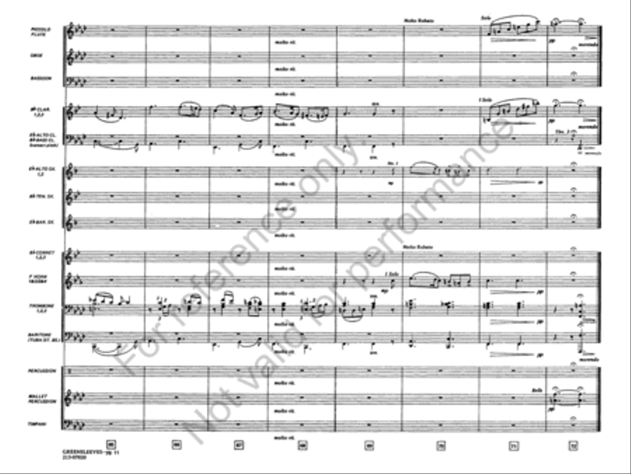 Greensleeves Concert Band scores gallery preview page 12