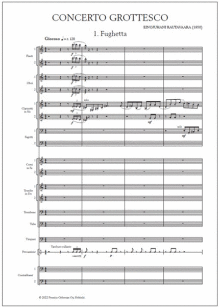 Concerto grottesco for wind orchestra - Score & parts