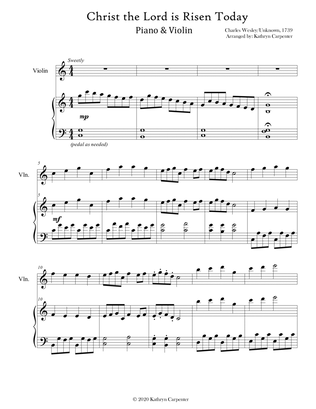 Christ the Lord is Risen Today (Advanced Piano & Violin)