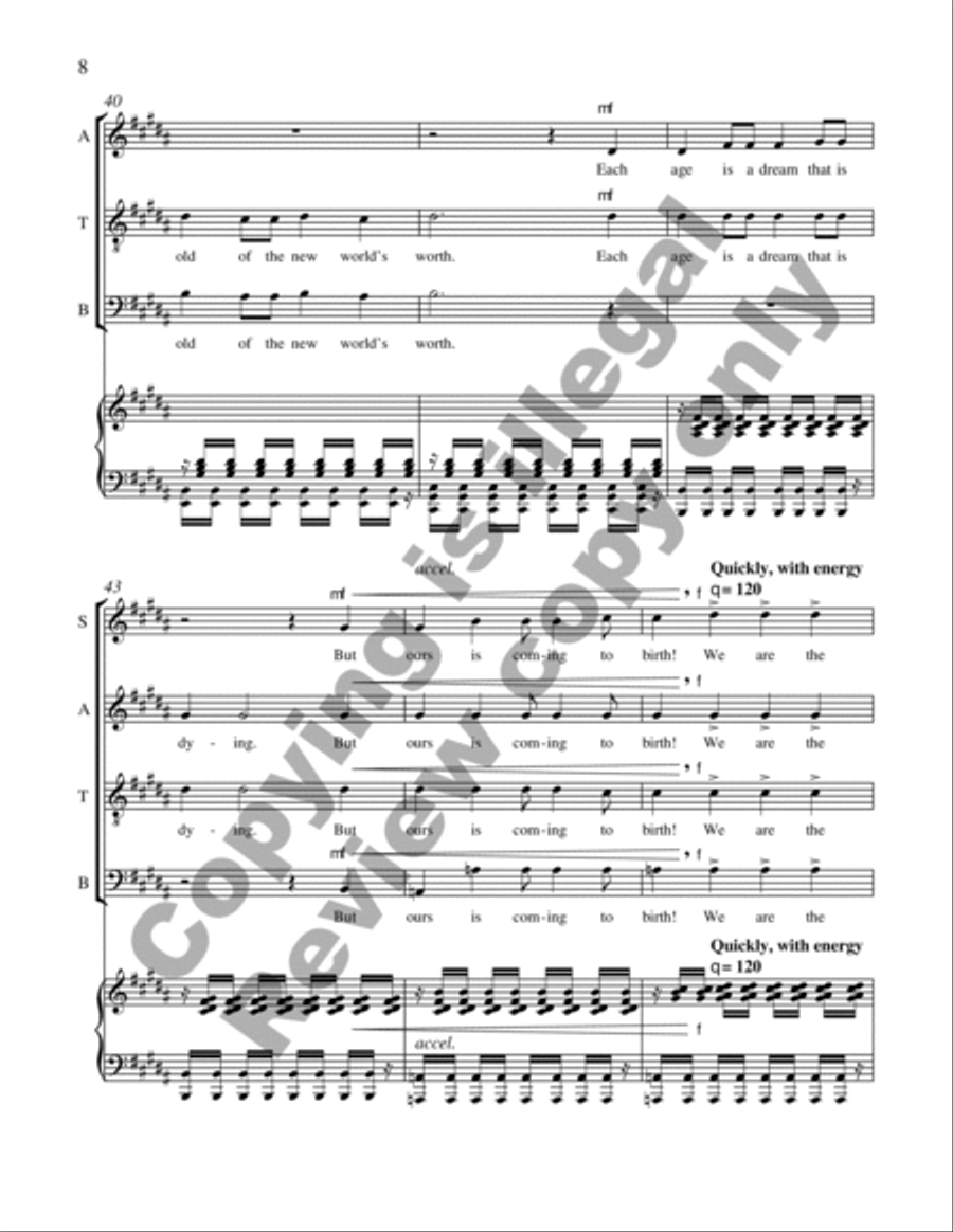 The Dreamers of Dreams 4-Part scores gallery preview page 24