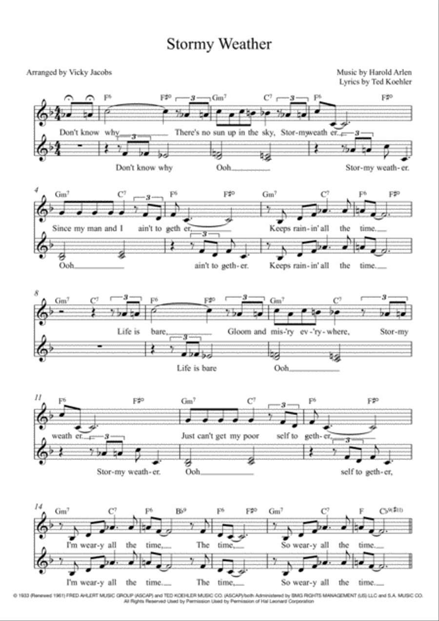Stormy Weather Stormy Weather 2-Part scores gallery preview page 1