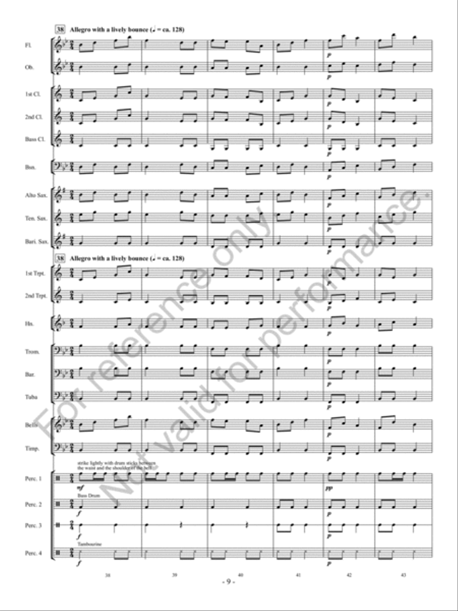 Cowbell Lullaby Concert Band scores gallery preview page 10