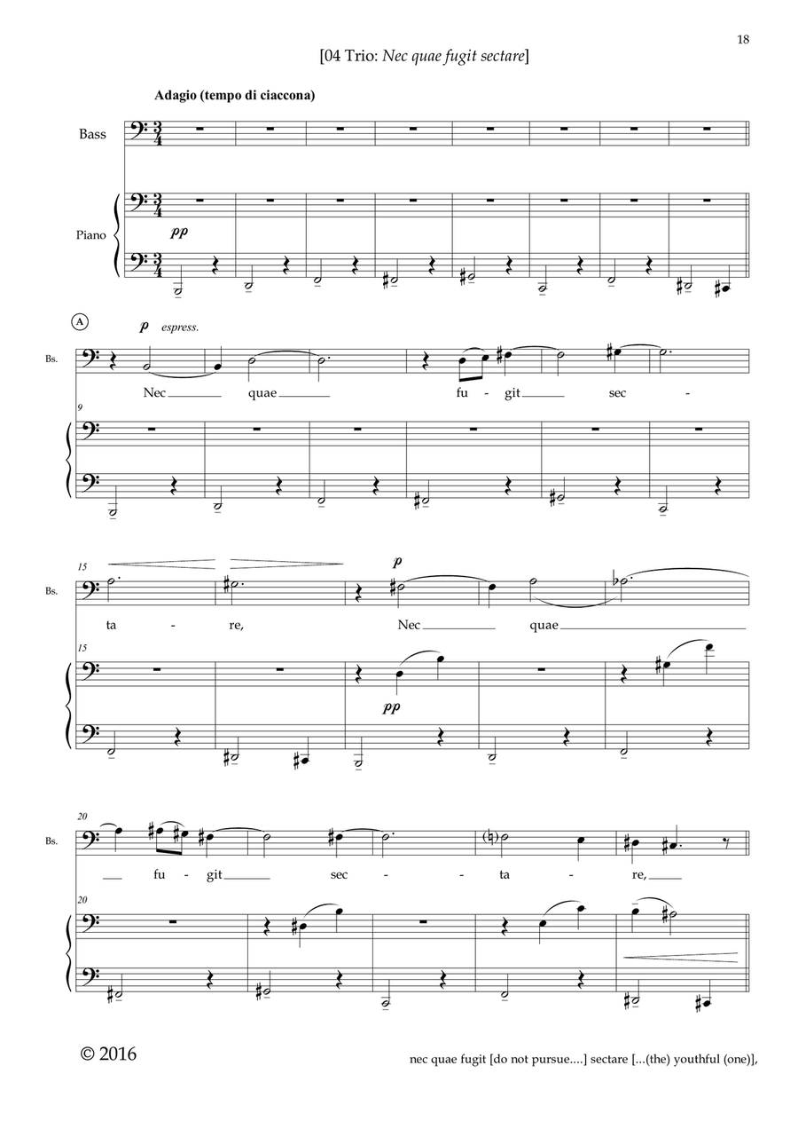 Nec Quae Fugit Sectare, from trio cantata 'Catullus VIII' 3-Part scores gallery preview page 2