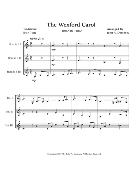 The Wexford Carol (Horn in F Trio) image number null