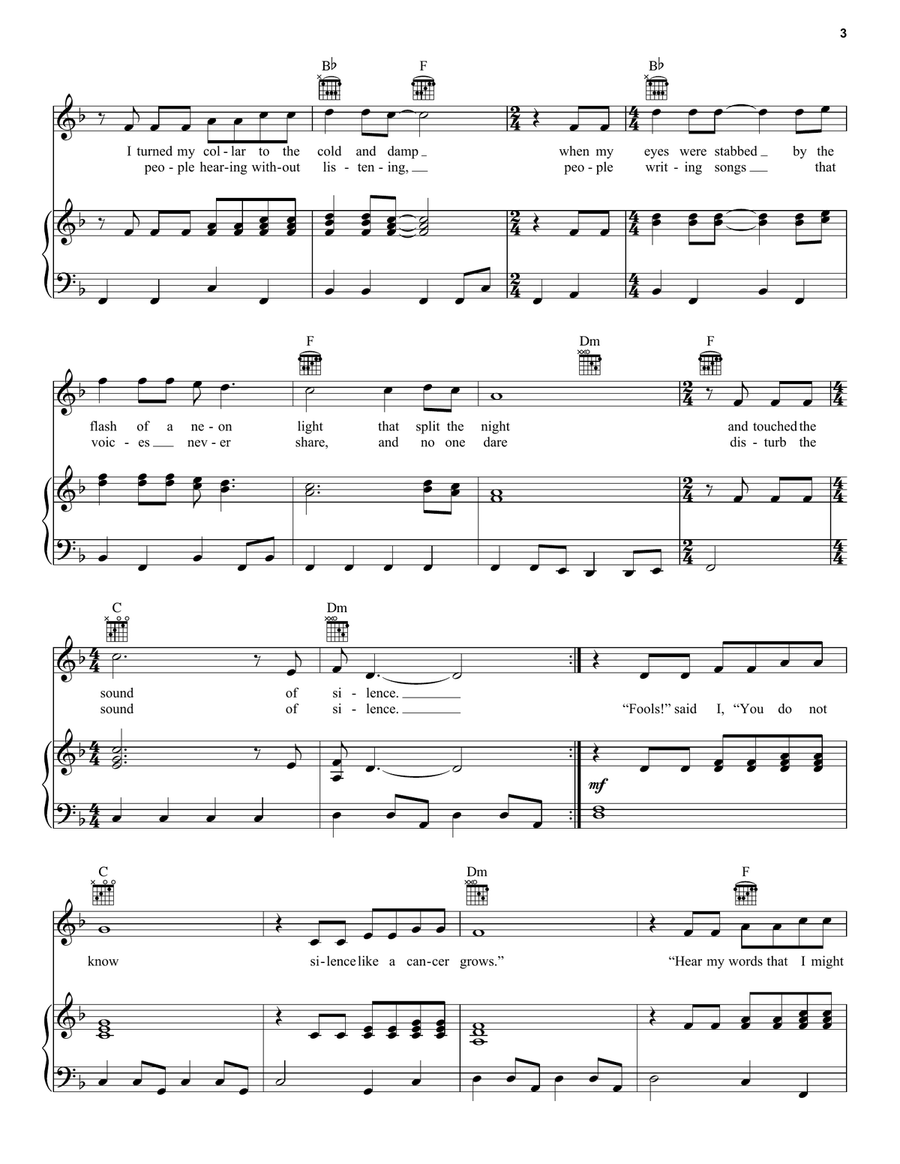 The Sound Of Silence The Sound Of Silence Acoustic Guitar scores gallery preview page 3