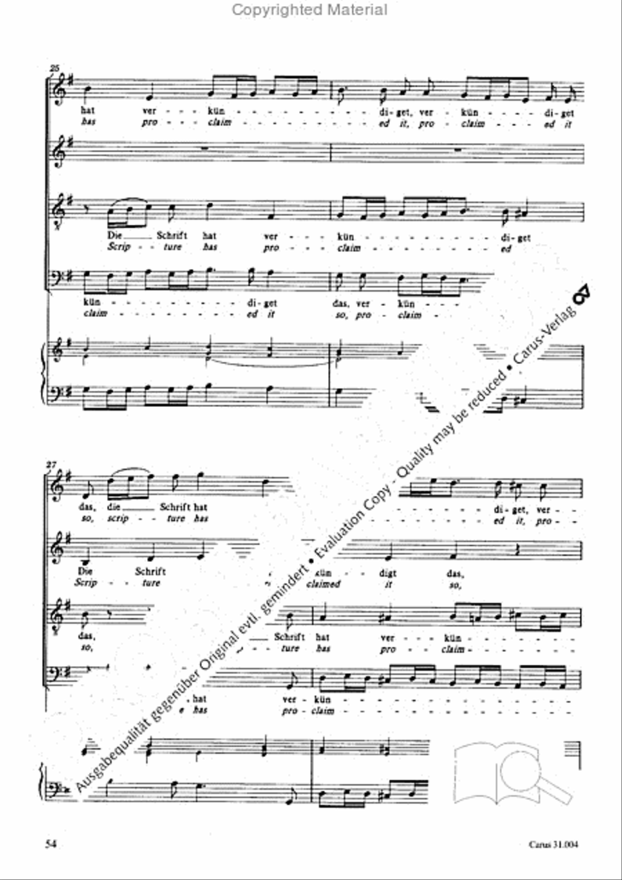 Christ lay in death's cold prison (Christ lag in Todesbanden) 4-Part scores gallery preview page 52