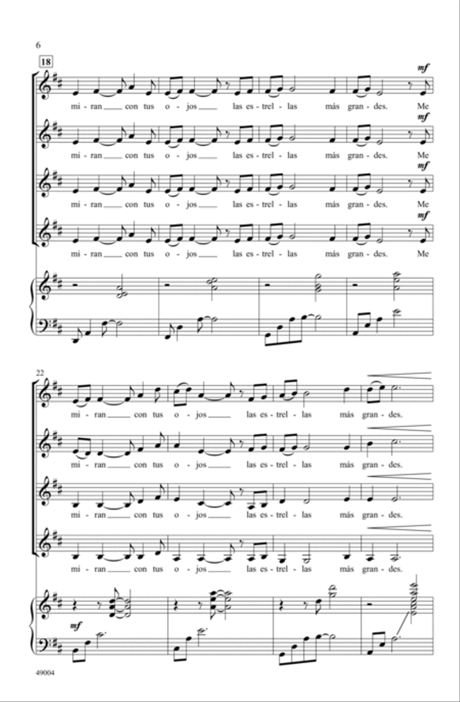 Aquí Te Amo Choir scores gallery preview page 5