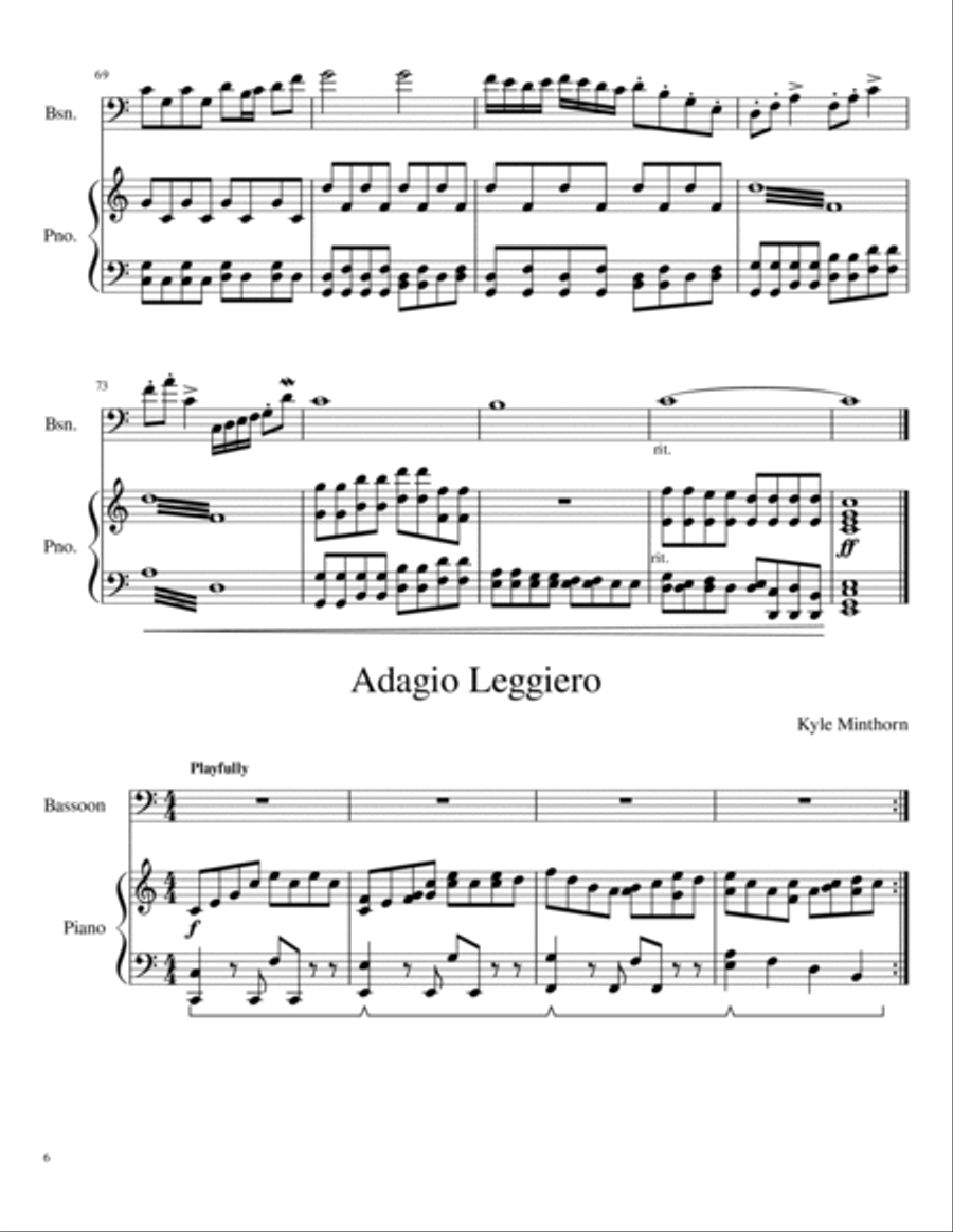 Bassoon Concerto in C Major Woodwind Duet scores gallery preview page 6