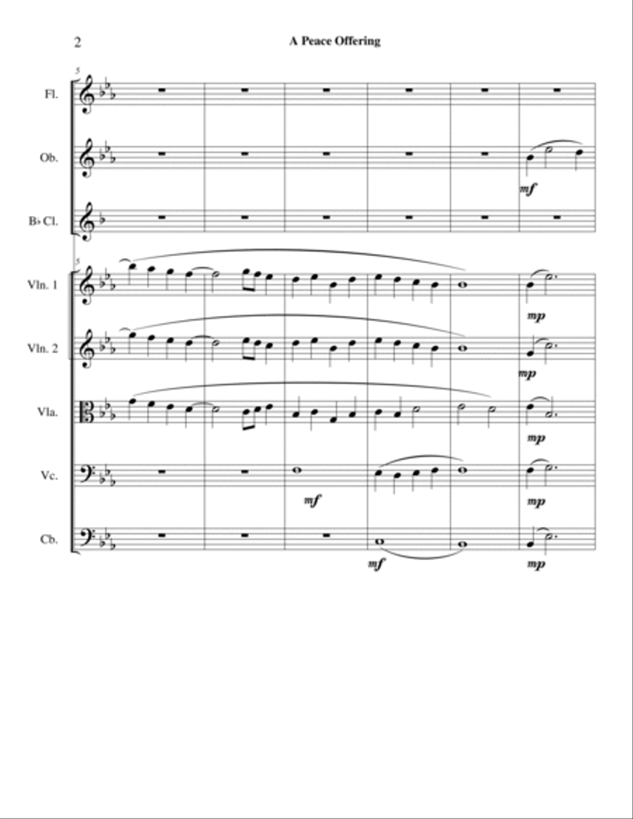 A Peace Offering Full Orchestra scores gallery preview page 3