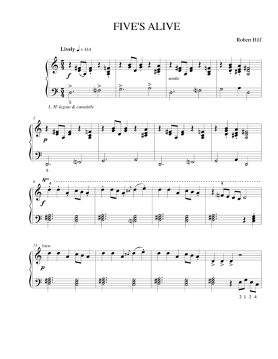 Five's Alive! Five's Alive! Piano Method scores gallery preview page 1