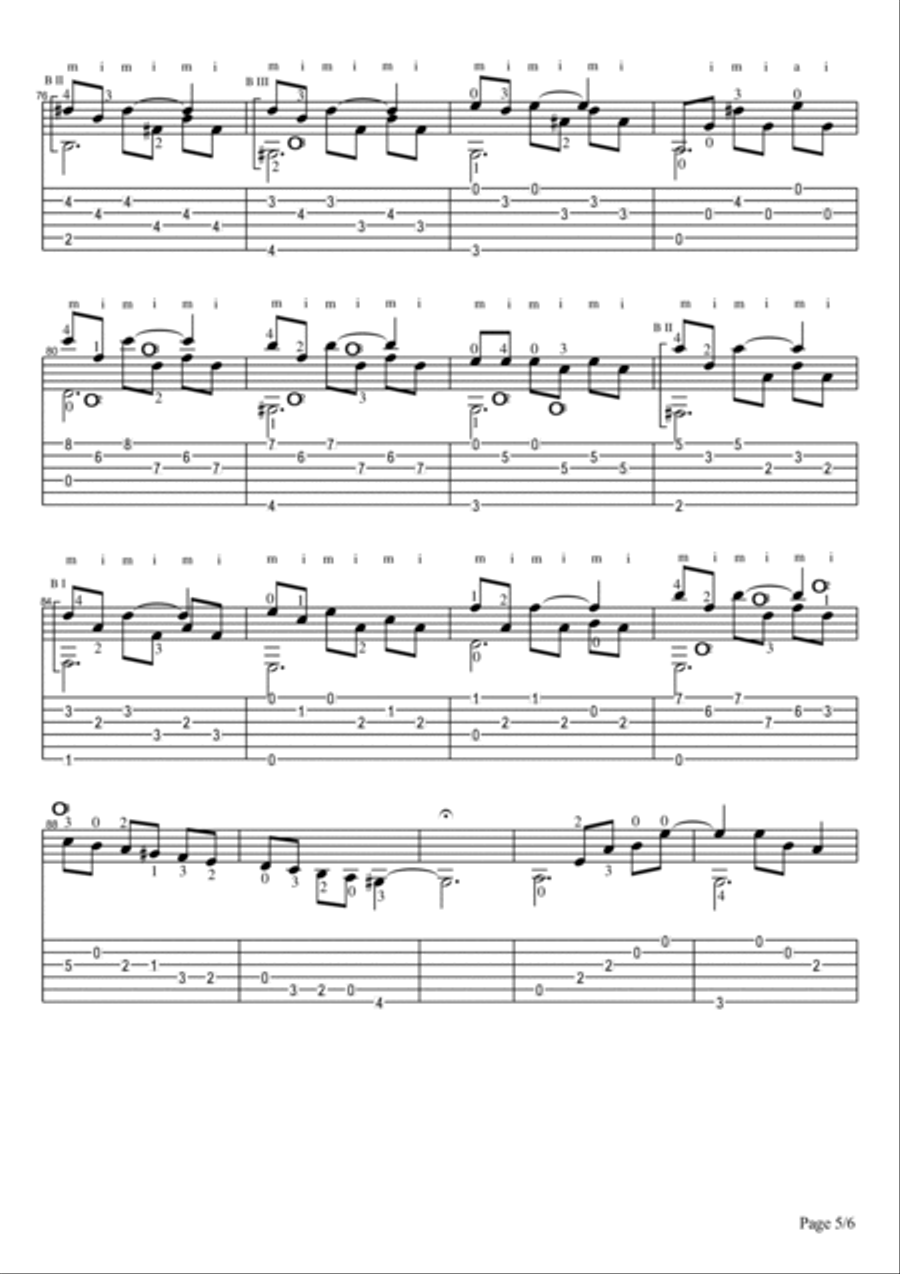Mom's waltz Mom's waltz Electric Guitar scores gallery preview page 5