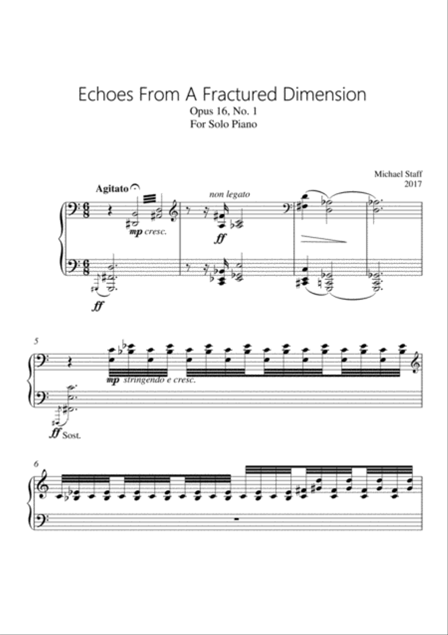 Echoes from a Fractured Dimension Piano Solo scores gallery preview page 2