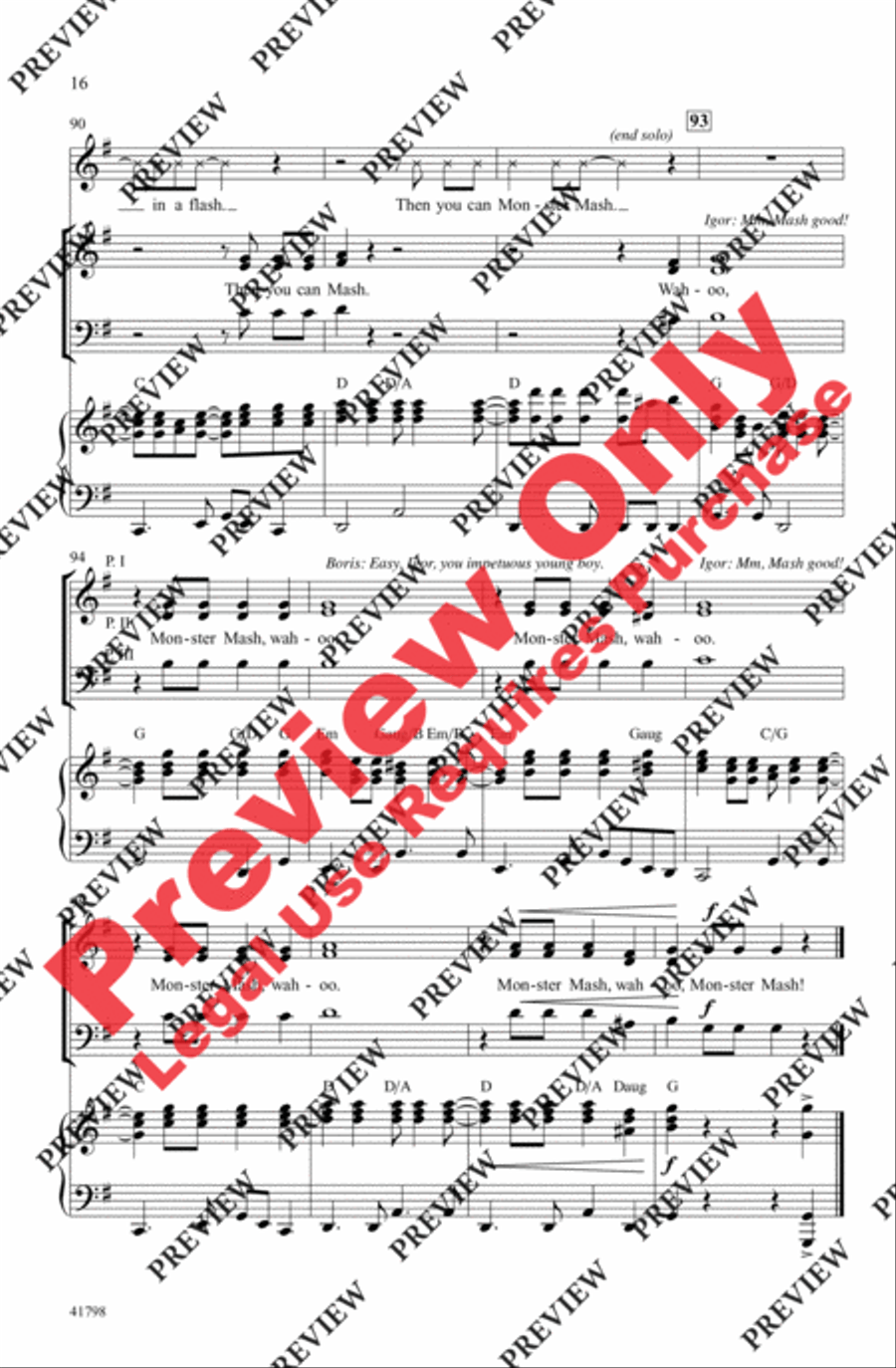 Monster Mash - SoundTrax CD (CD only) Choir scores gallery preview page 16