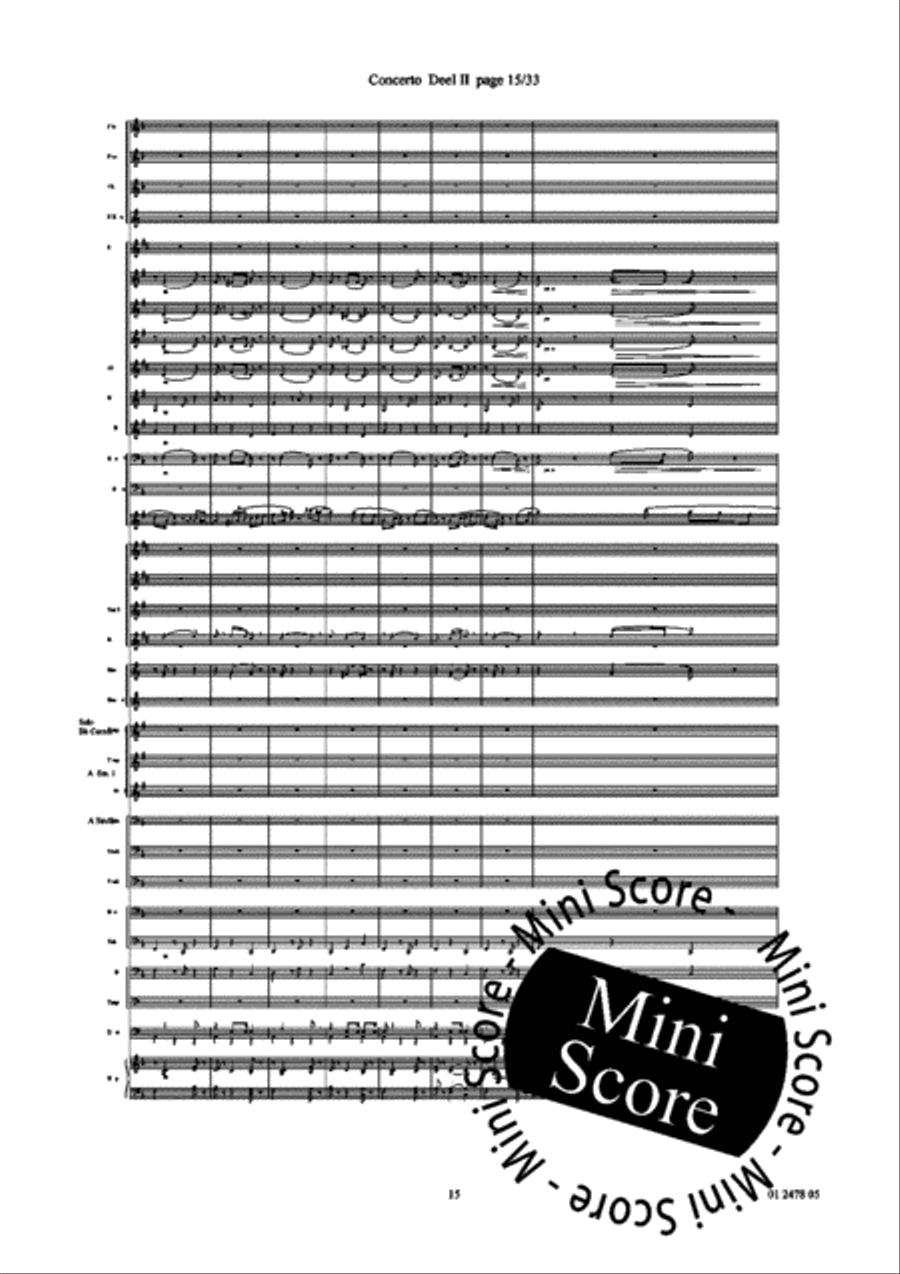 Concerto for Trumpet part 2 and 3 Concert Band scores gallery preview page 19