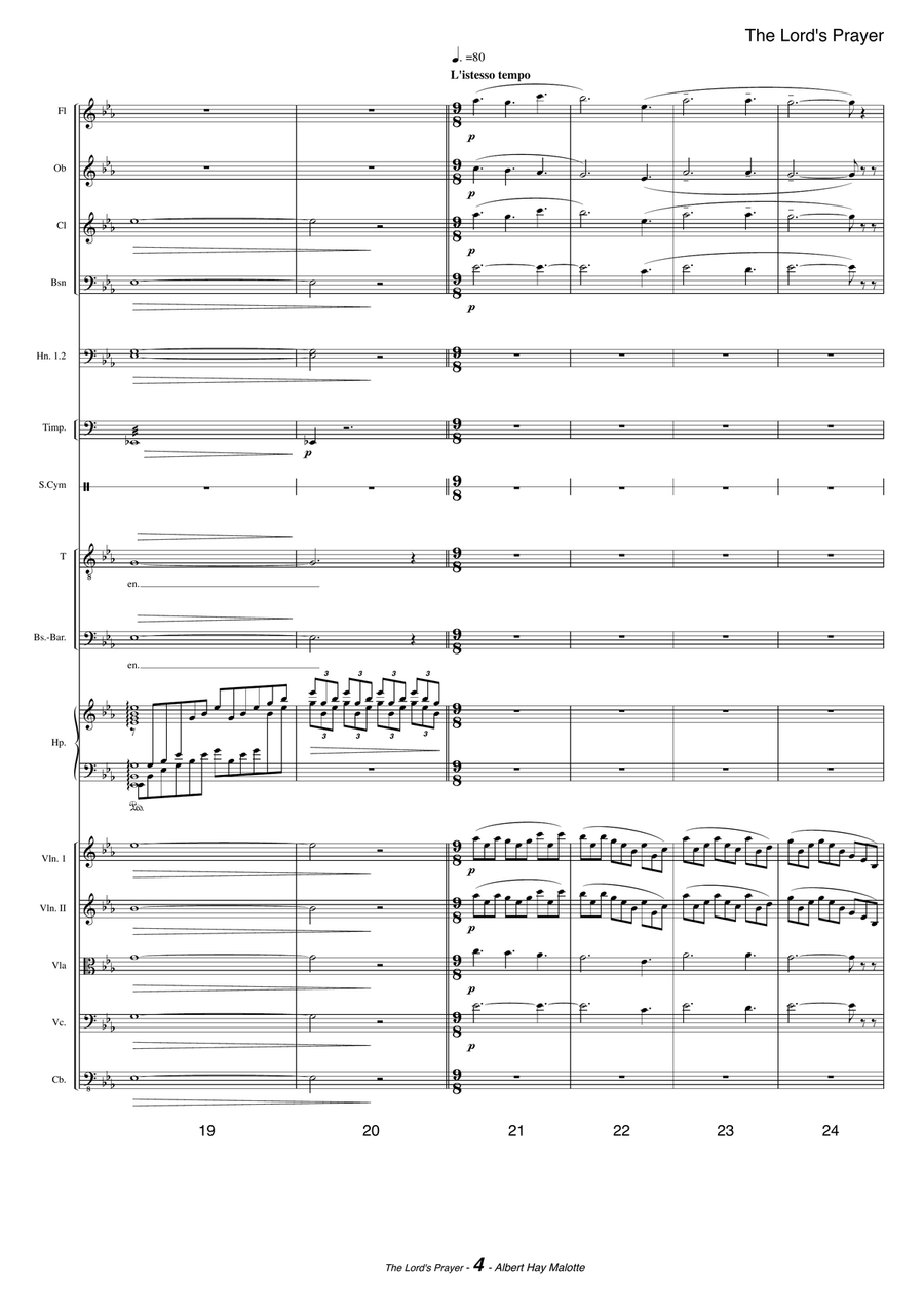 The Lord's Prayer Full Orchestra scores gallery preview page 6