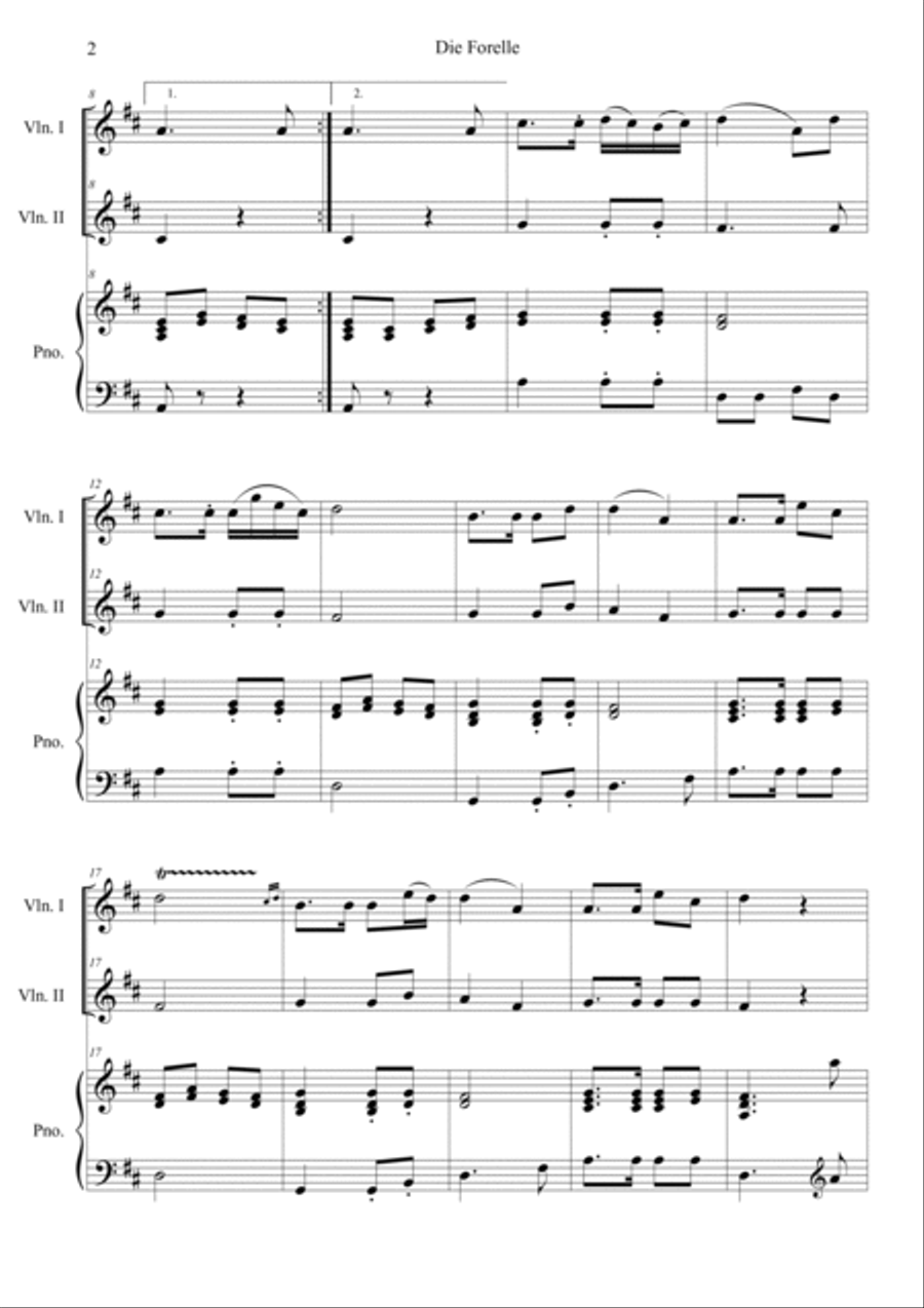 Die Forelle (The Trout) Die Forelle (The Trout) Piano Trio scores gallery preview page 2