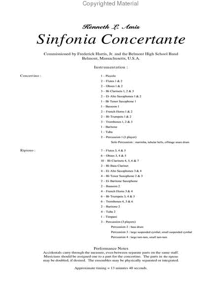 Sinfonia Concertante - STUDY SCORE ONLY image number null
