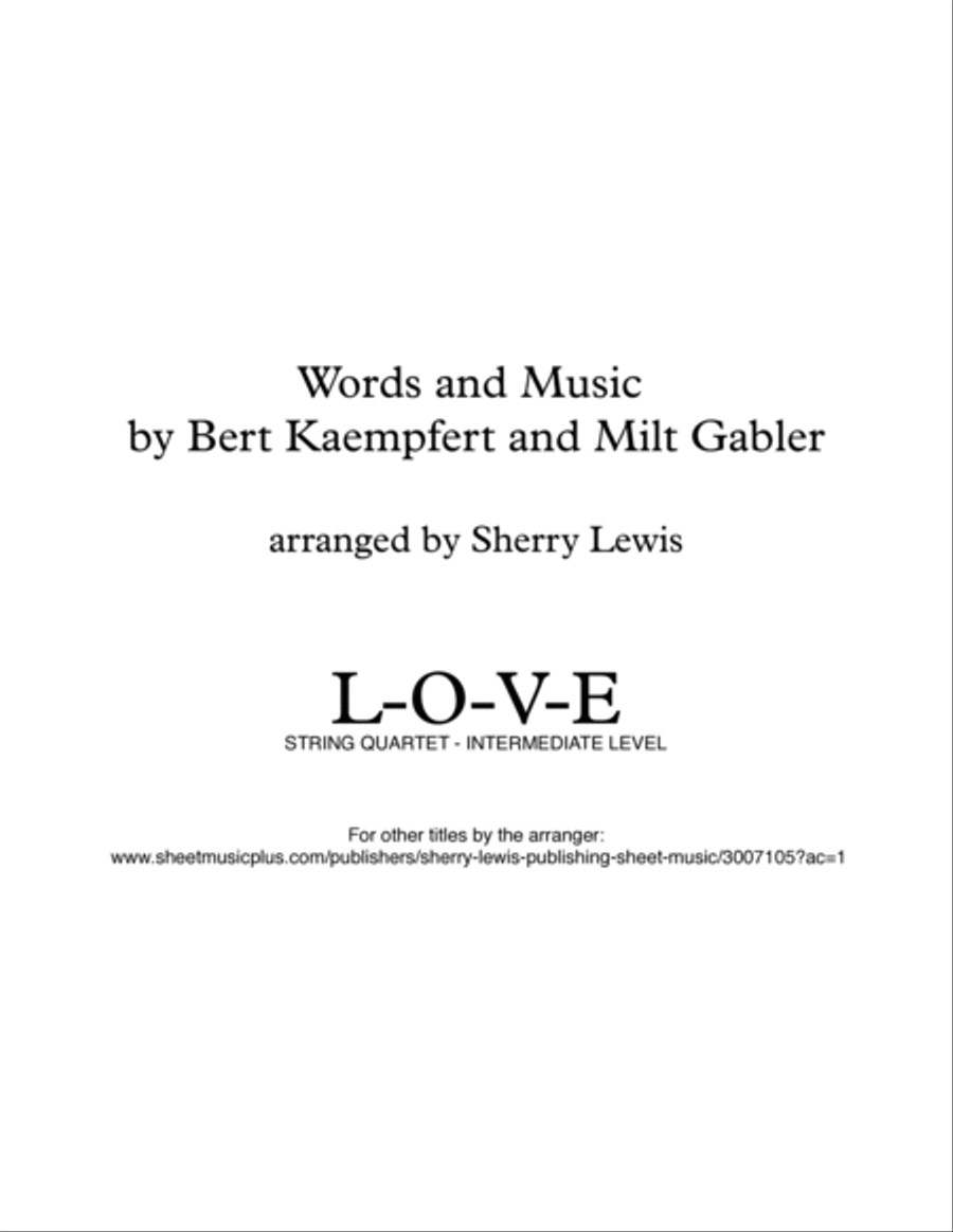 L-O-V-E String Quartet scores gallery preview page 2