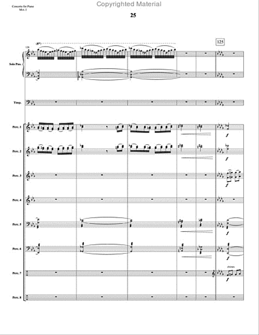 Concerto for Piano and Percussion Orchestra Percussion Ensemble scores gallery preview page 47