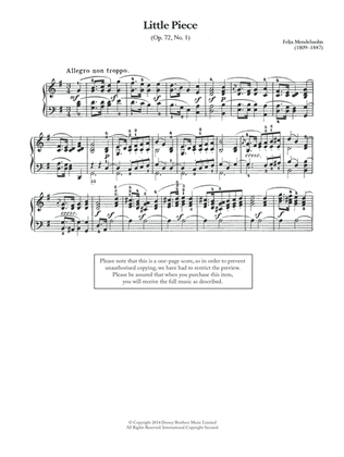 Little Piece, Op.72 No.1