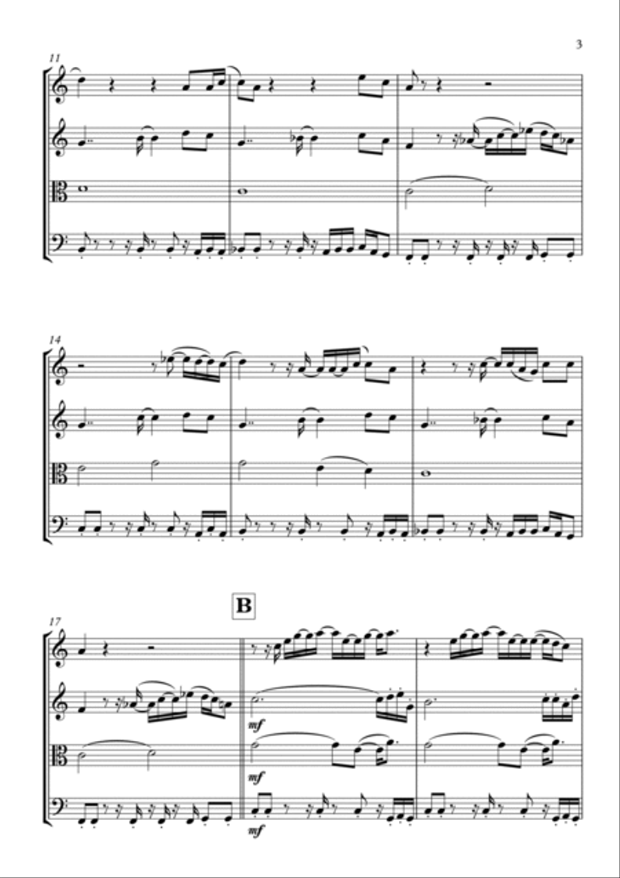 It Ain't Over 'til It's Over String Quartet scores gallery preview page 3