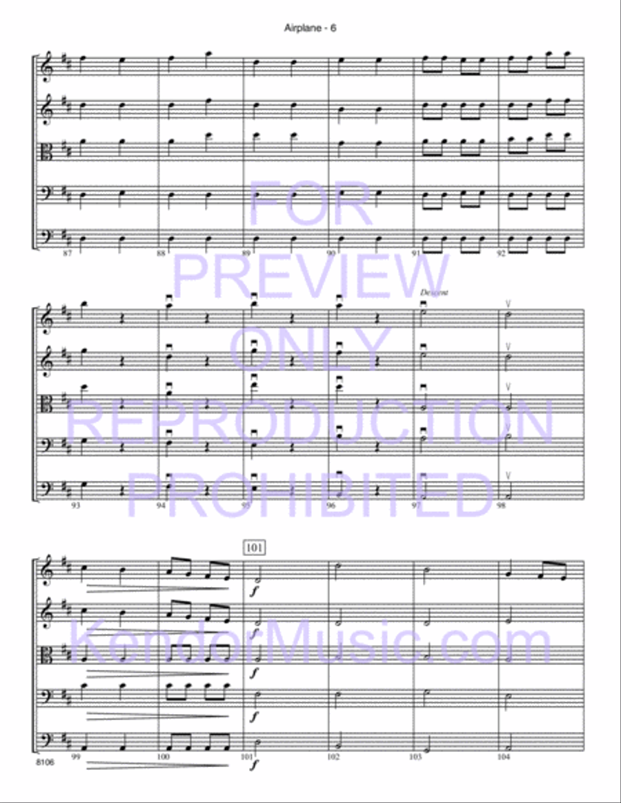 Airplane Airplane String Orchestra scores gallery preview page 7