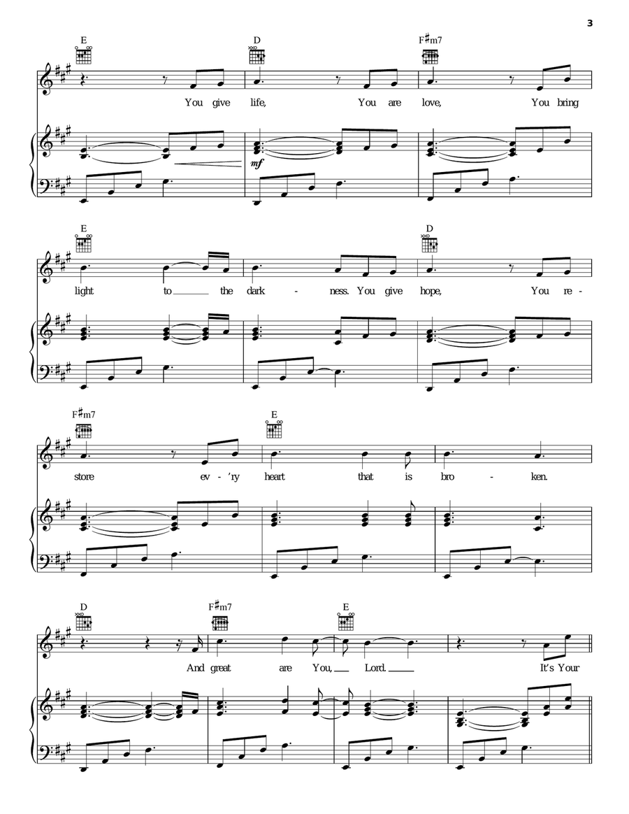 Great Are You Lord Guitar scores gallery preview page 3