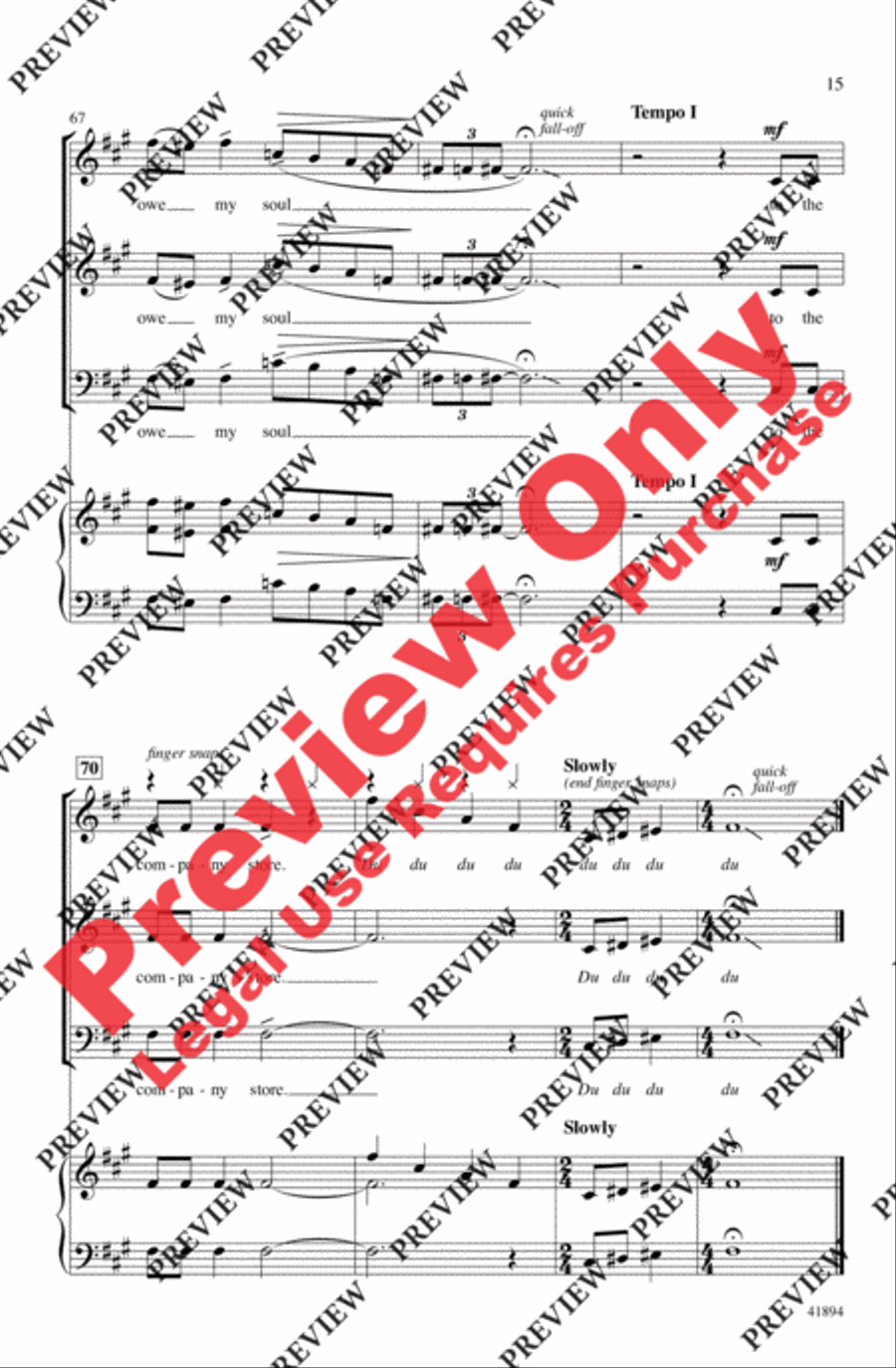 Sixteen Tons Sixteen Tons 3-Part scores gallery preview page 14