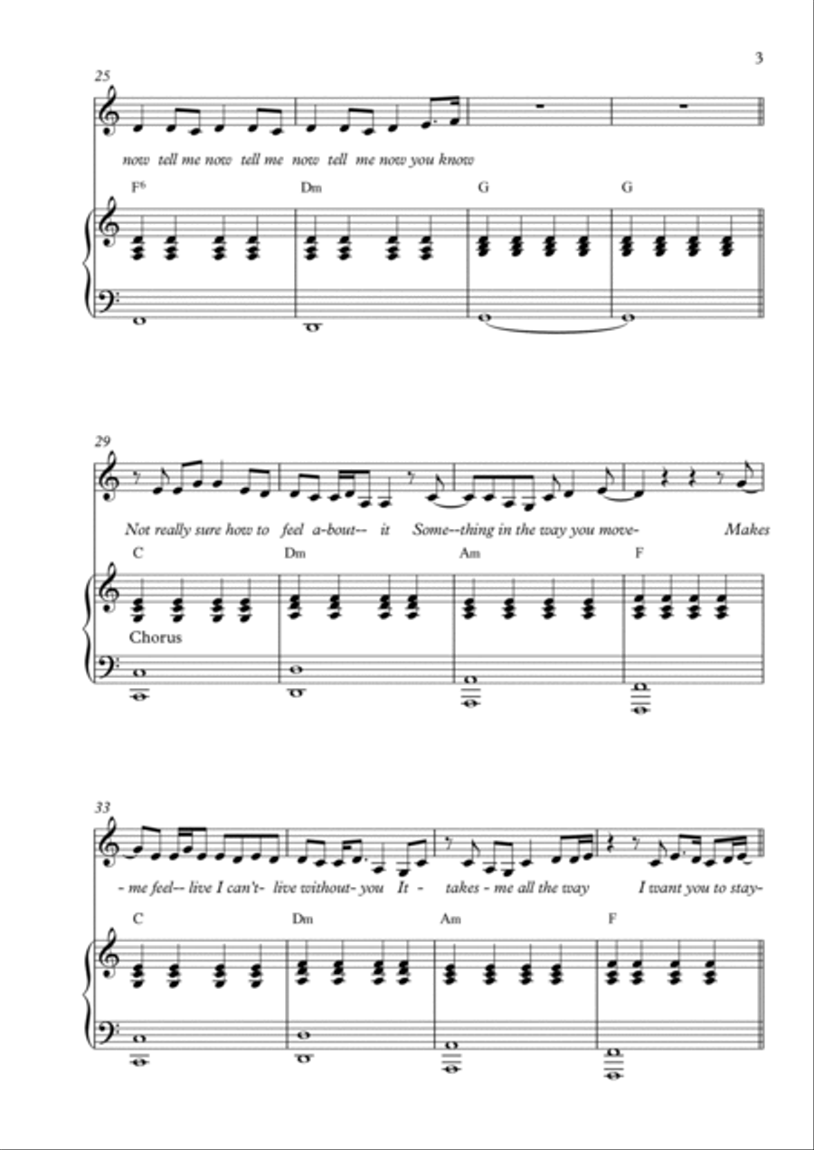 Stay Piano Solo scores gallery preview page 3