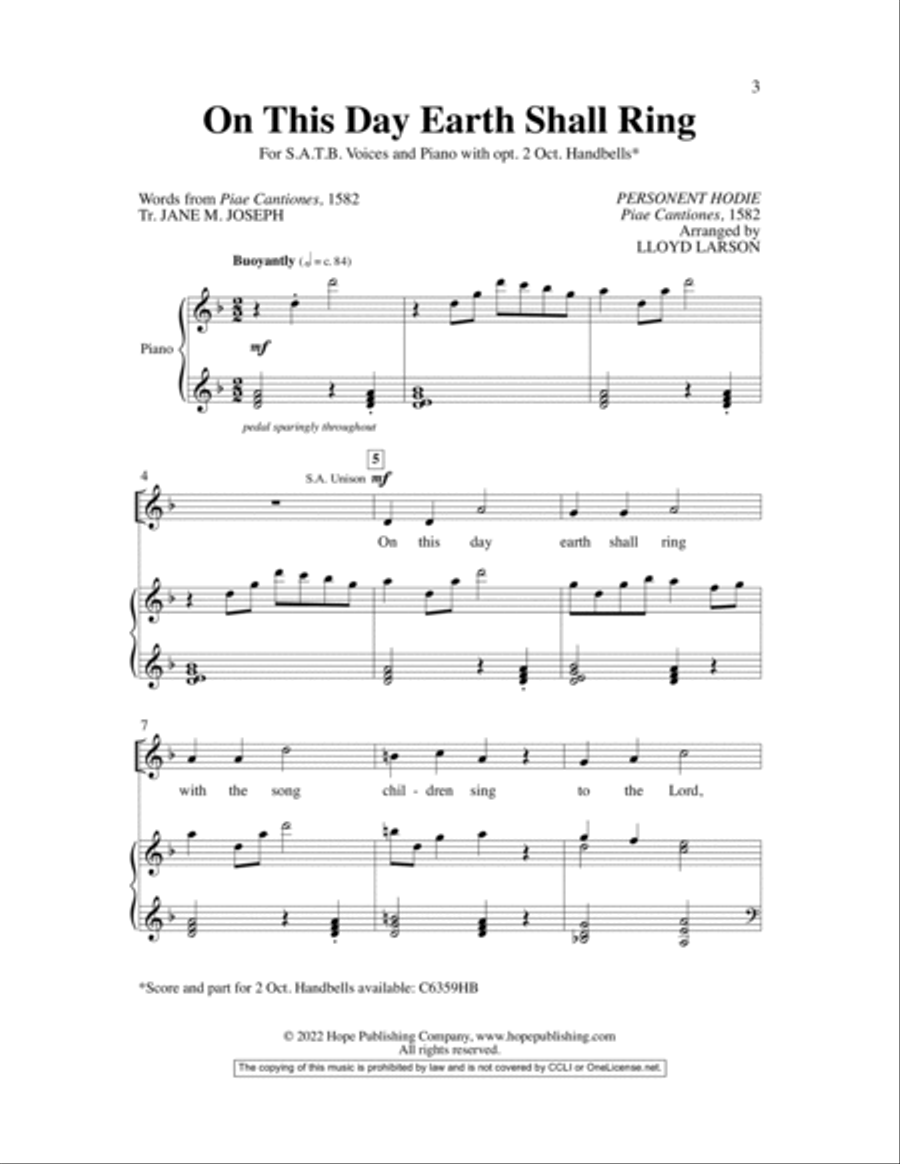 On This Day Earth Shall Ring 4-Part scores gallery preview page 3