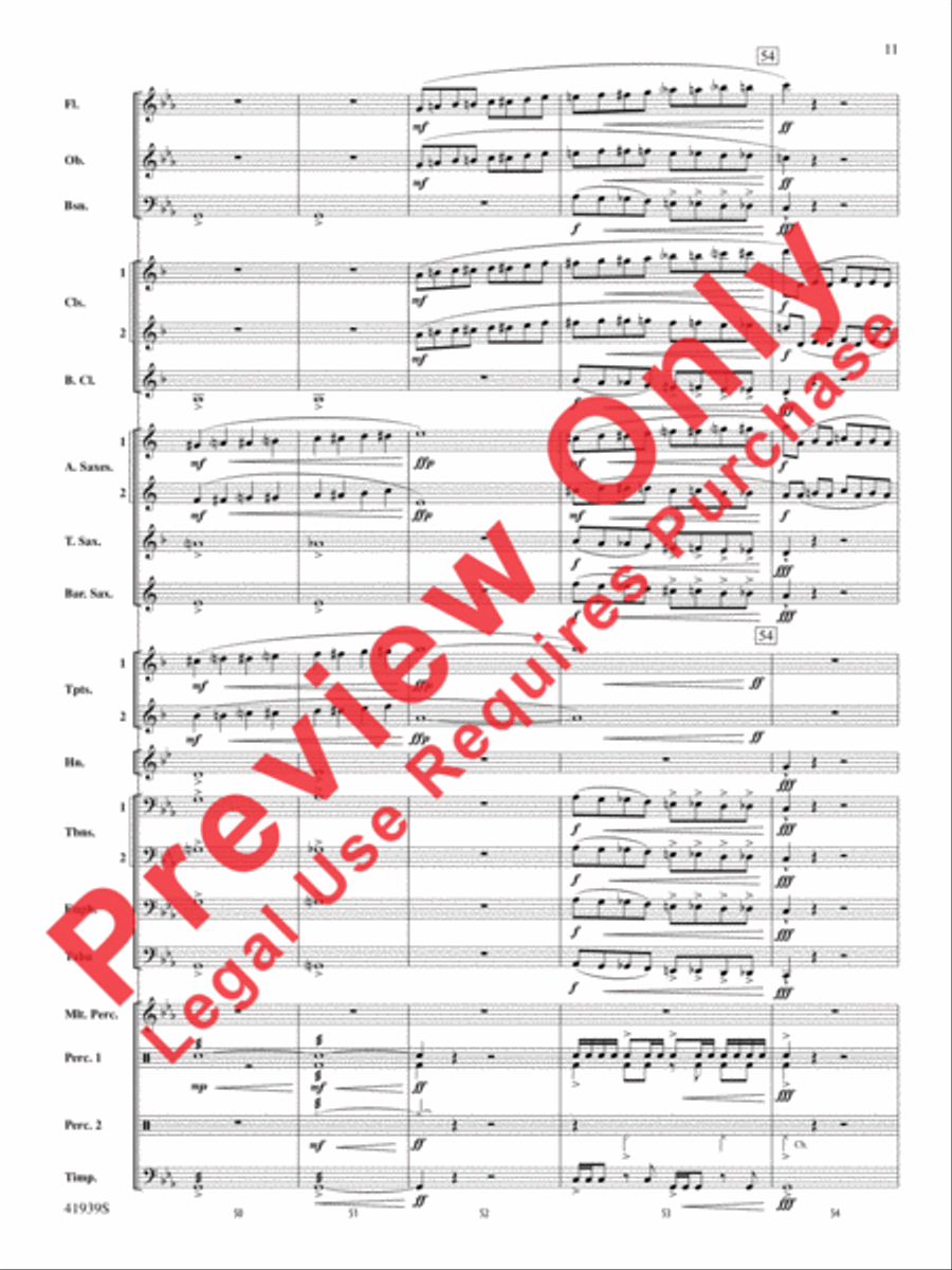 Storm Warning! Concert Band scores gallery preview page 12