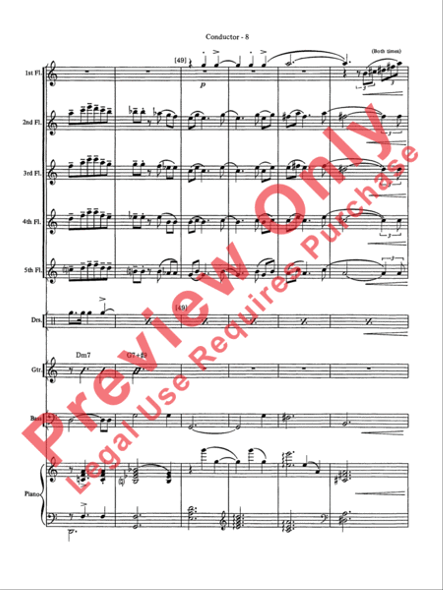 Over the Rainbow Flute Choir scores gallery preview page 9