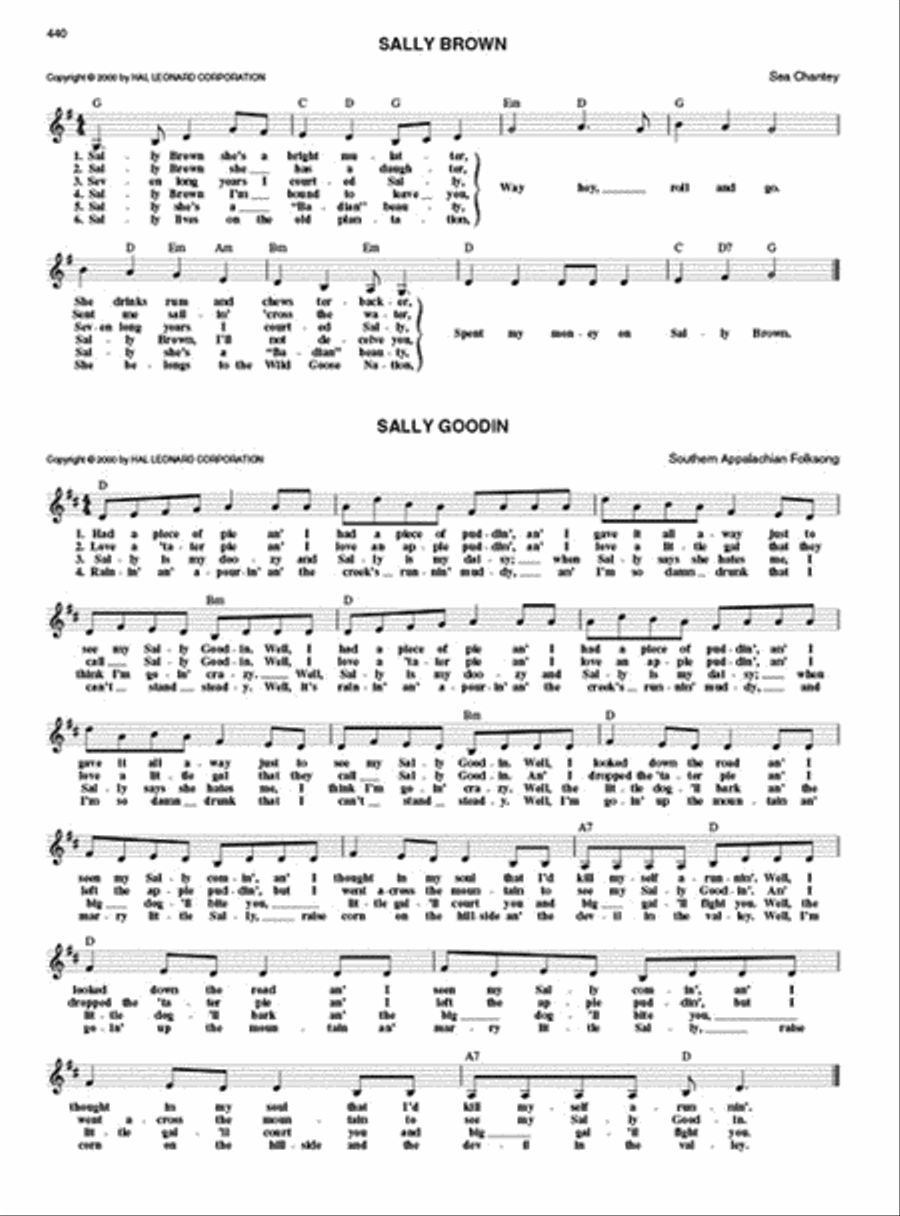 The Folksong Fake Book Piano scores gallery preview page 4