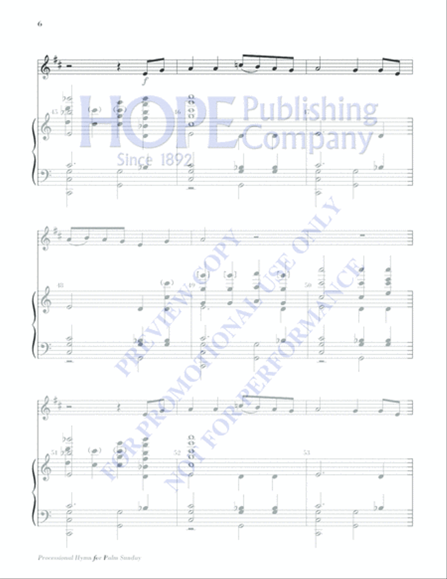 Processional Hymn for Palm Sunday 5-Octaves scores gallery preview page 6