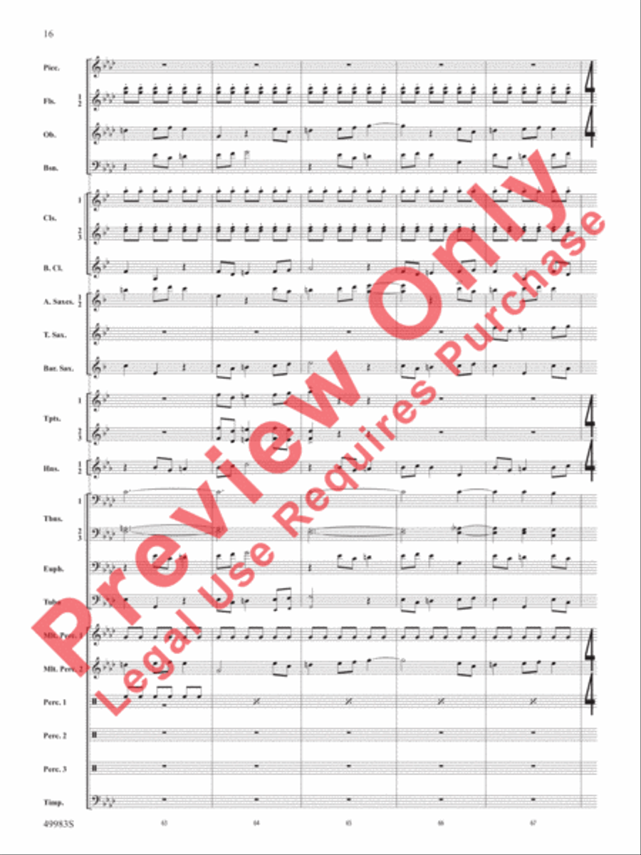 An Ancient World Concert Band scores gallery preview page 17