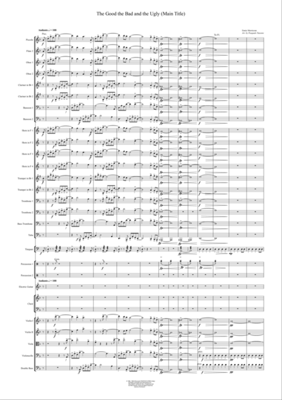 The Good, The Bad And The Ugly (main Title) Full Orchestra scores gallery preview page 2