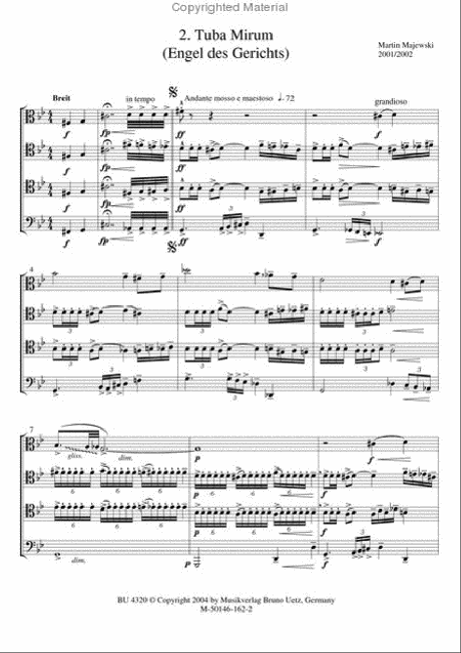 Anthem And Tuba Mirum Trombone Quartet scores gallery preview page 3