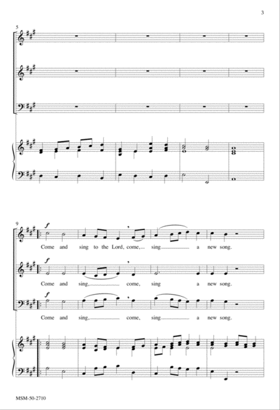 Come and Sing to the Lord 3-Part scores gallery preview page 3