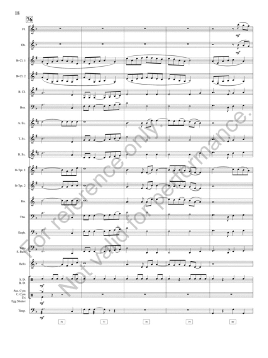 Pioneer Ballads Pioneer Ballads Concert Band scores gallery preview page 19