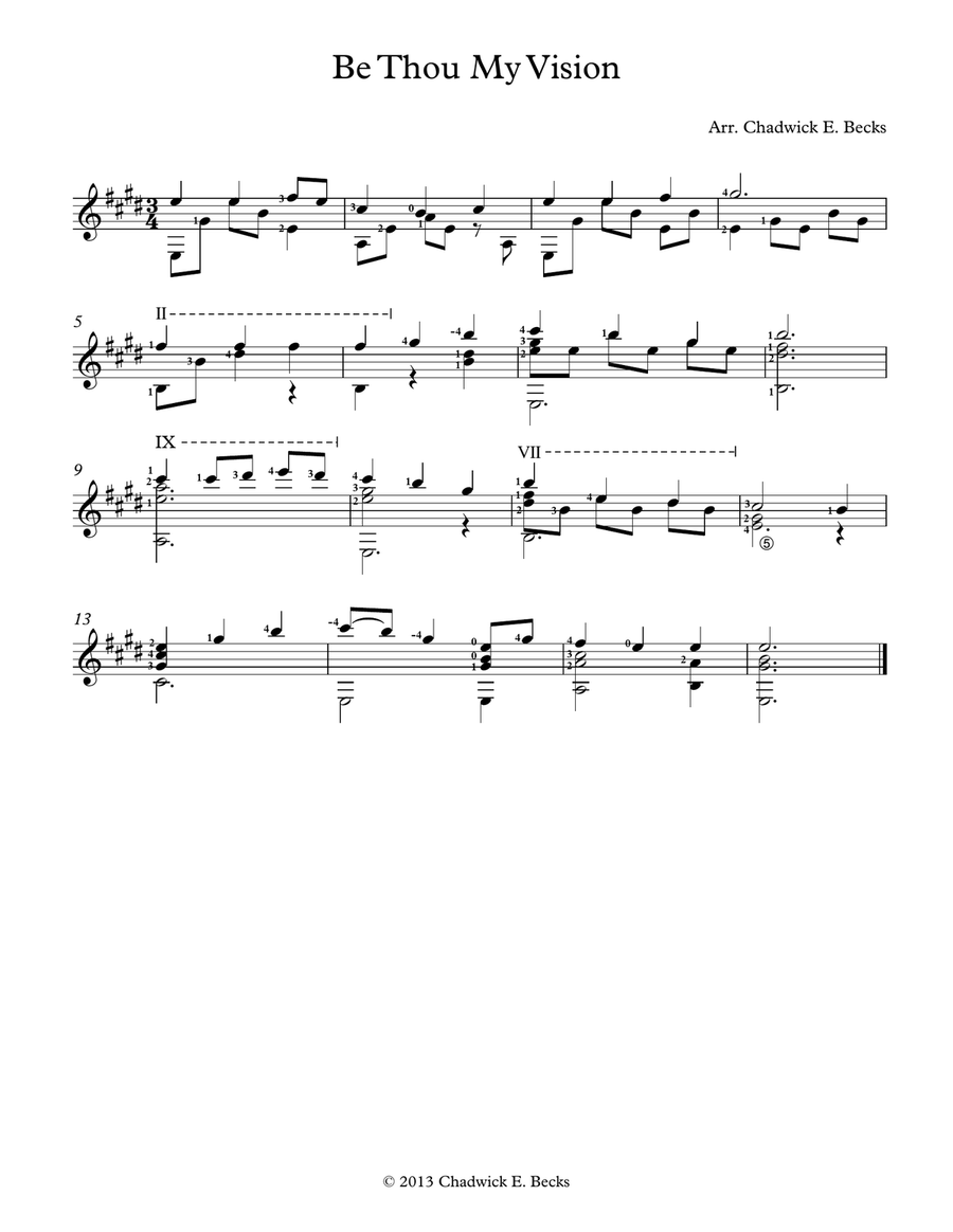Be Thou My Vision Be Thou My Vision Classical Guitar scores gallery preview page 2