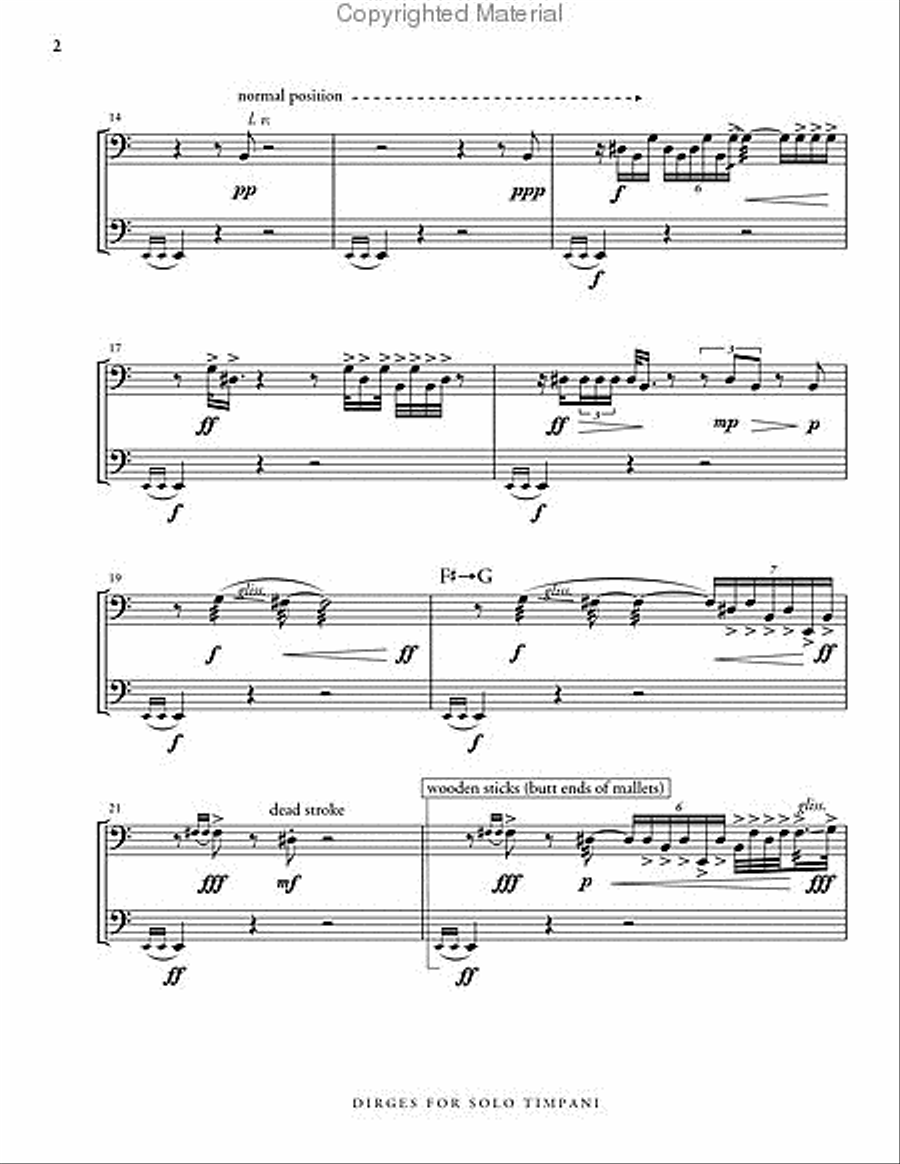 Dirges Percussion Ensemble scores gallery preview page 3